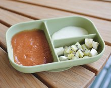 Teller und Schalen  - Teller für Babys Silicone Suction Plate Beaba Sage Green aus Silikon geteilt grün ab 4 Monaten BE913549_1