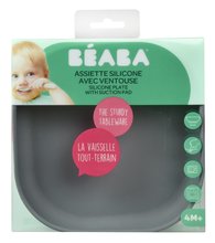Taniere a misky -  NA PREKLAD - Plato de succión de silicona Beaba para bebés Mineral Grey de silicona gris desde 4 meses_3