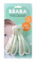 Besteck und Löfel - Ergonomische Löffel 2nd Age Silicone Spoons Beaba Velvet Grey & Sage Green aus Silikon für selbstständiges Essen 4 Stück ab 8 Monaten BE913555_1