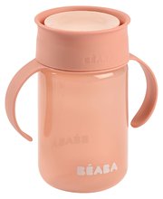 Căni cu cioc pentru bebeluși - Cană pentru bebeluși 360° Learning Cup Beaba Pink roz pentru a-i învăța pe copii să bea de la 12 luni_1