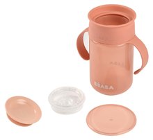 Lončki - Lonček za dojenčke 360° Learning Cup Beaba Pink za učenje pitja rožnati od 12 mes_2