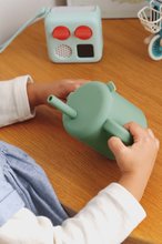 Dětské hrnky - Hrnek pro miminka Silicone Straw Cup Beaba Sage Green s brčkem na učení se pít zelený od 8 měsíců_3