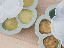 Pots et petits récipients pour aliments - Distributeur alimentaire en silicone Beaba Multiportions Sage Green 6x150 ml vert à partir de 4 mois_3