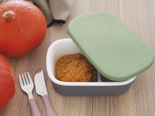 Pojemniki na przekąski - Box na drugie śniadanie Ceramic Lunch Box Beaba Mineral Sage ceramiczny szaro-zielony_0