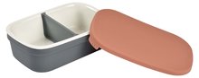 Boxy na desiatu - Box na desiatu Ceramic Lunch Box Beaba Mineral Terracotta keramický sivo-oranžový_3