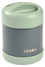 Pojemniki i foremki na żywność - Termos z szerokim otworem Stainless Steel Portion Beaba Mineral Grey Sage Green 300 ml ze stali nierdzewnej w kolorze zielonym_0