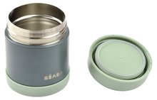 Pojemniki i foremki na żywność - Termos z szerokim otworem Stainless Steel Portion Beaba Mineral Grey Sage Green 300 ml ze stali nierdzewnej w kolorze zielonym_1