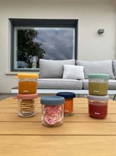 Contenitori e stampini per alimenti - Set di contenitori per alimenti Beaba Sunrise Color Mix 250 ml 6 pezzi in vetro di alta qualità BE914008_0