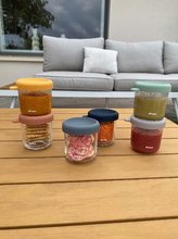 Dózy a formičky na potraviny - Sada dóz na jedlo Beaba Sunrise Color Mix 250 ml 6 kusov z kvalitného skla_1