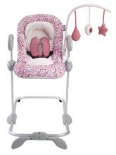 Otroški počivalniki - Komplet otroški nastavljiv ležalnik Up&Down III Pink Beaba od 0 meseca in vrtiljak za ležalnik Beaba Play rožnati_2