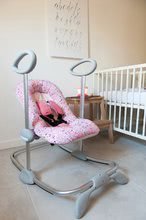 Balansoare pentru bebeluși  - Scaun rabatabil bebe de odihnă Beaba Up&Down Bouncer III Pink liberty 4 înălţimi şi 3 poziţii de la 0 luni_4