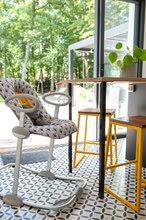 Saltele pentru bebeluși  - Scaun rabatabil bebe de odihnă Beaba Up&Down Bouncer III Yellow Palm tree ediţie specială 4 înălţimi şi 3_4