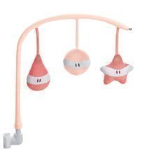 Otroški počivalniki - Komplet otroški nastavljiv ležalnik Up&Down III Pink Beaba od 0 meseca in vrtiljak za ležalnik Beaba Play rožnati_1