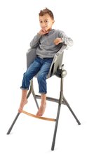 Za dojenčke - Tekstilna vložka Junior Up & Down High Chair Beaba za leseni stolček za hranjenje siva od 36 mes_0
