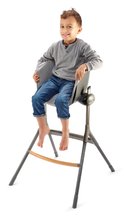Zabawki dla niemowląt  - Wkładka tekstylna Junior Up & Down High Chair Beaba do drewnianego krzesełka do karmienia, szara, od 36 miesiąca życia_2