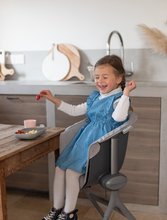 Pour bébés - Insert en tissu Junior Up & Down High Chair Beaba Chaise de salle à manger en bois gris de 36 mois_5