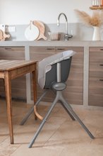 Pour bébés - Insert en tissu Junior Up & Down High Chair Beaba Chaise de salle à manger en bois gris de 36 mois_1
