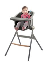 Pre bábätká - Jedálenská stolička z dreva Up & Down High Chair Beaba polohovatelná do 6 výšok sivá od 6-36 mes_27