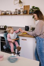 Za dojenčke - Stolček za hranjenje iz lesa Up & Down High Chair Beaba nastavljiv na 6 višin siv od 6-36 mes_34