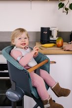 Pre bábätká - Jedálenská stolička z dreva Up & Down High Chair Beaba polohovatelná do 6 výšok sivá od 6-36 mes_35
