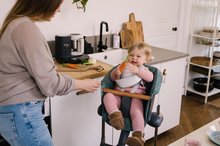 Pro miminka - Jídelní židle ze dřeva Up & Down High Chair Beaba polohovatelná do 6 výšek šedá od 6–36 měsíců_36