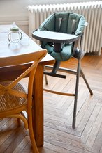 Pre bábätká - Jedálenská stolička z dreva Up & Down High Chair Beaba polohovatelná do 6 výšok sivá od 6-36 mes_39