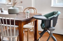 Pro miminka - Jídelní židle ze dřeva Up & Down High Chair Beaba polohovatelná do 6 výšek šedá od 6–36 měsíců_40