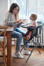 Za dojenčke - Stolček za hranjenje iz lesa Up & Down High Chair Beaba nastavljiv na 6 višin siv od 6-36 mes_2
