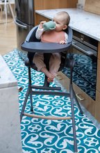 Pre bábätká - Jedálenská stolička z dreva Up & Down High Chair Beaba polohovatelná do 6 výšok sivá od 6-36 mes_41