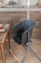 Für Babys - Esszimmerstuhl aus Holz Up & Down High Chair Beaba 6-fach höhenverstellbar grau von 6-36 Monaten BE915043_45