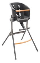Pro miminka - Jídelní židle ze dřeva Up & Down High Chair Beaba polohovatelná do 6 výšek šedá od 6–36 měsíců_2