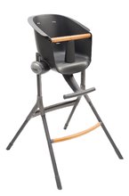 Pro miminka - Jídelní židle ze dřeva Up & Down High Chair Beaba polohovatelná do 6 výšek šedá od 6–36 měsíců_3