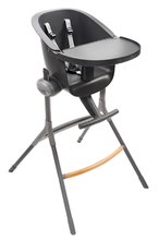 Pro miminka - Jídelní židle ze dřeva Up & Down High Chair Beaba polohovatelná do 6 výšek šedá od 6–36 měsíců_4