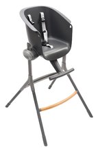 Pro miminka - Jídelní židle ze dřeva Up & Down High Chair Beaba polohovatelná do 6 výšek šedá od 6–36 měsíců_5