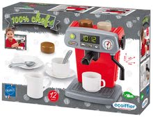 Electrocasnice mici de jucărie - Aparat de cafea 100% Chef Ecoiffier cu cești și ciocolată 12 accesorii de la 18 luni_0