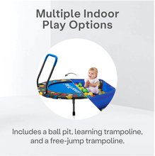 Dětské trampolíny - Trampolína Activity Center 3-in-1 smarTrike skládací kulatá s obvodem 92 cm s rukojetí bazénem a 100 ks míčků od 10 měsíců_4
