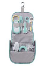 Detská kozmetika - Toaletné potreby pre bábätko Beaba Trousse de Toilette v závesnej taštičke s 9 doplnkami zelené od 0 mesiacov_0