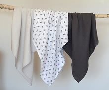 Pleny - Textilní pleny z bavlněného mušelínu Cotton Muslin Cloths Beaba Savane sada 3 kusů 70*70 cm od 0 měsíců šedé_3
