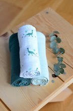 Scutece - Scutece textile din bumbac muselină Cotton Muslin Cloths Beaba Jurassique set de 3 bucăți 70*70 cm de la 0 luni verzi_1