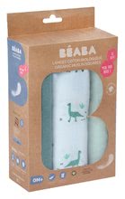 Plienky - Textilné plienky z bavlneného mušelínu Cotton Muslin Cloths Beaba Jurassique sada 3 kusov 70*70 cm od 0 mes zelené_4