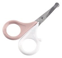 Kosmetyki dla dzieci  - Nożyczki do paznokci Beaba dla dzieci Baby Old Pink z łagodnym zakończeniem różowy od 0 miesięcy_1