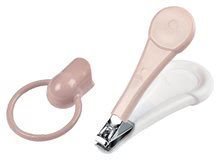 Soin et hygiène pour enfants - Ensemble de soins pour bébé Beaba Baby Old Pink brosse à cheveux, des coupe-ongles et un thermomètre pour le bain_1