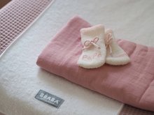 Saltele pentru schimbat scutece - Husă pentru saltea de înfășat Sofalange Old Pink Beaba roz cu margine 100% bumbac organic de la 0-36 luni_1