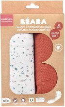 Pelenkák - Textil pelenkák pamut muszlinból Bolte 2 Swadlles 120 cm Beaba Hot Sauce/Terrazzo 2 darab 0 hó-tól_2