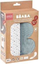 Scutece - Scutece textile din bumbac de muselină Bolte 2 Swadlles 120 cm Beaba Baltic Blue/Points set 2 bucăți de la 0 luni_0