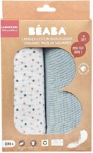 Scutece - Scutece textile din bumbac de muselină Bolte 2 Swadlles 120 cm Beaba Baltic Blue/Points set 2 bucăți de la 0 luni_1