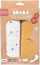 Scutece - Scutece textile din bumbac de muselină Bolte 2 Swadlles 120 cm Beaba Baltic Blue/Points set 2 bucăți de la 0 luni_3