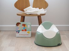 Nočníky a redukcie na toaletu -  NA PREKLAD - Orinal para niños Training Potty Beaba Sage Green ergonómico verde desde 18 meses_0