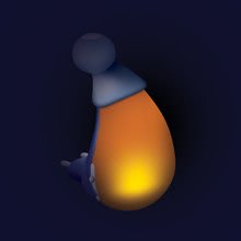 Dětské lampičky - Lampička s projektorem a se senzorem Beaba Pixie Shiny modrá od 0 měsíců_1