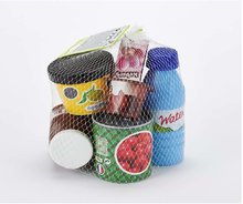 Játékkonyha kiegészítők és edények - Élelmiszerek hálóban Food Net Écoiffier joghurtok konzervekkel 8 drb 18 hó-tól_1